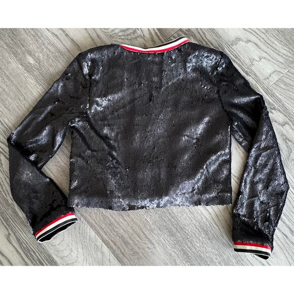 NWT Lucy Paris Black Sequin Jacket - Picture 5 of 7